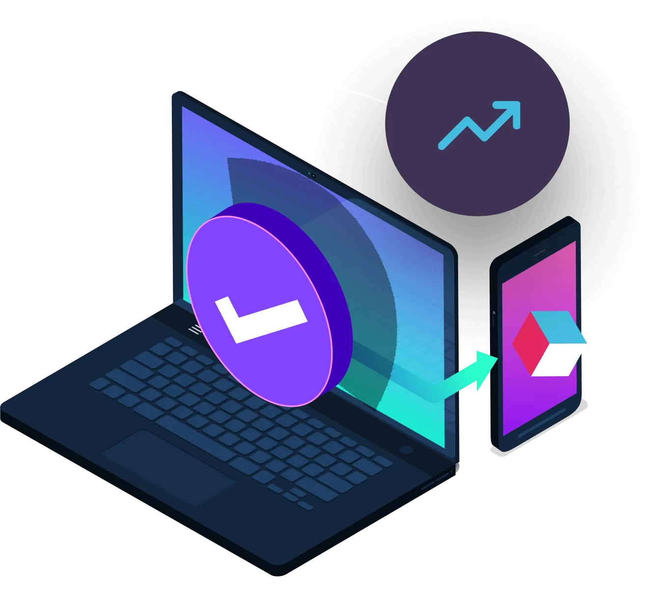 Imagem de um Laptop e um celular